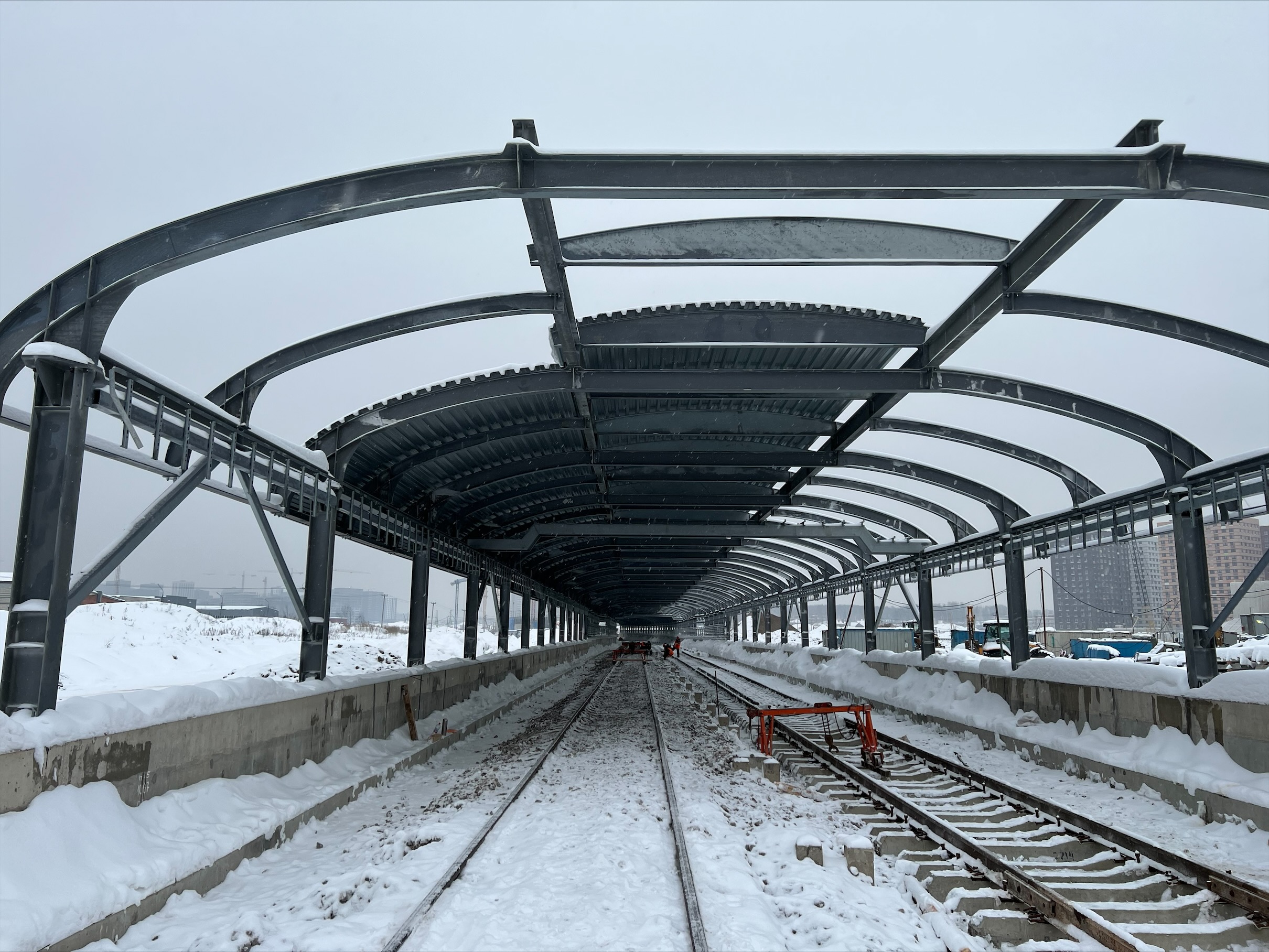Строящаяся станция метро «Новомосковская»